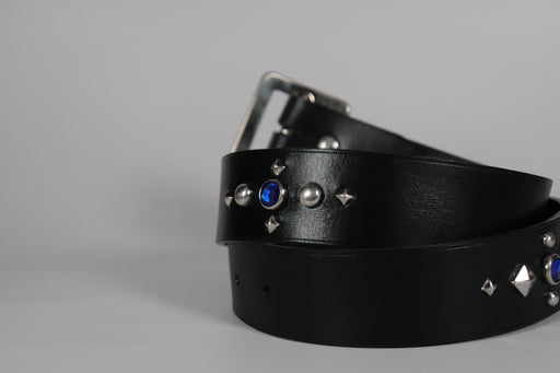 RØ-15-S / Red and Blue Studded Belt (1.5")